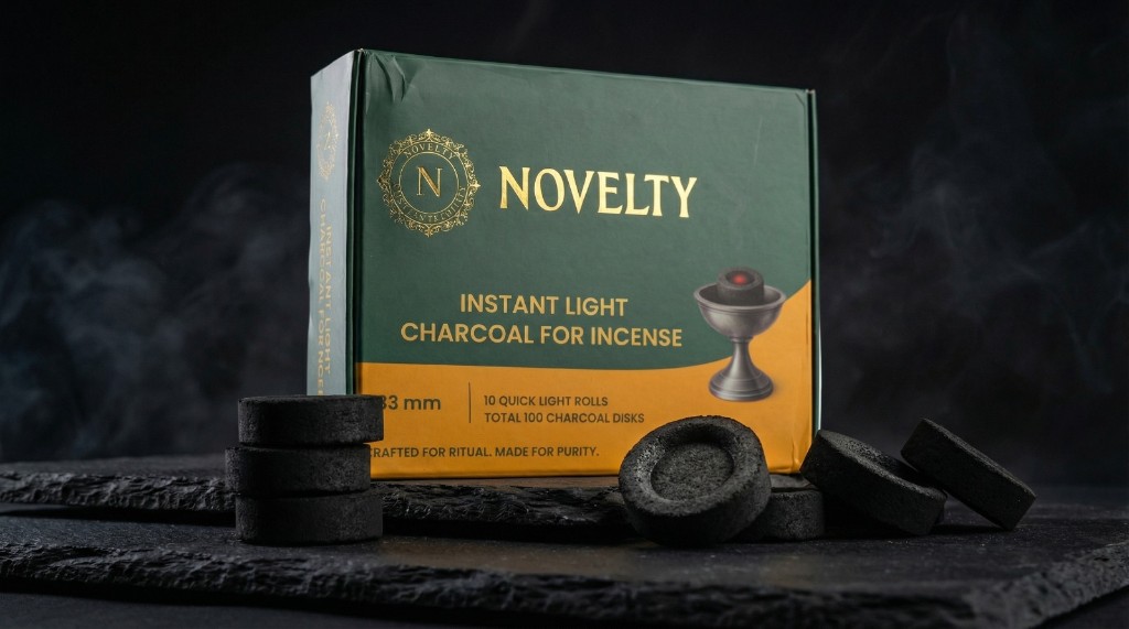 Novelty instant light charcoal for incense